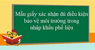 Giấy Chứng Nhận Đủ Điều Kiện Nhập Khẩu Phế Liệu